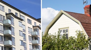 Bild på lägenhet och hus