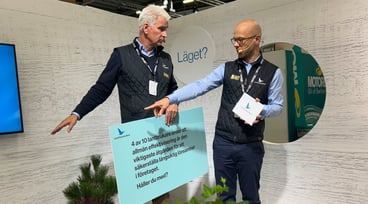 Stefan Malmström och Johan Dymling presenterar vad 500 lantbrukare anser behövs för lönsamhet och fortlevnad i en föränderlig tid på Elmia Lantbruk