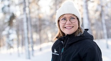 Susanne Mårtensson utomhus på vintern