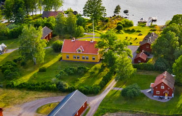 Flygfotografi över gård
