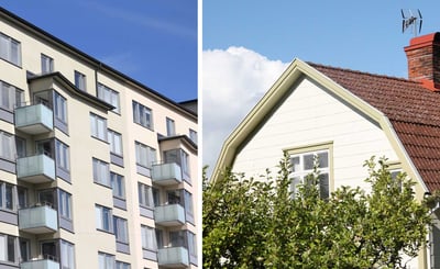 Bild på lägenhet och hus