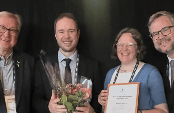Vinnarna av Årets landsbygdsföretagare i Norr 2025 under prisceremonin på Landsbygdsriksdagen i Skellefteå.
