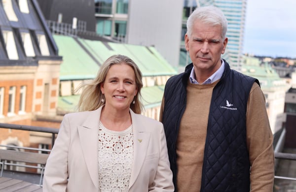 Stefan Malmström och Catharina Åbjörnsson Lindgren, affärschefer på Landshypotek Bank