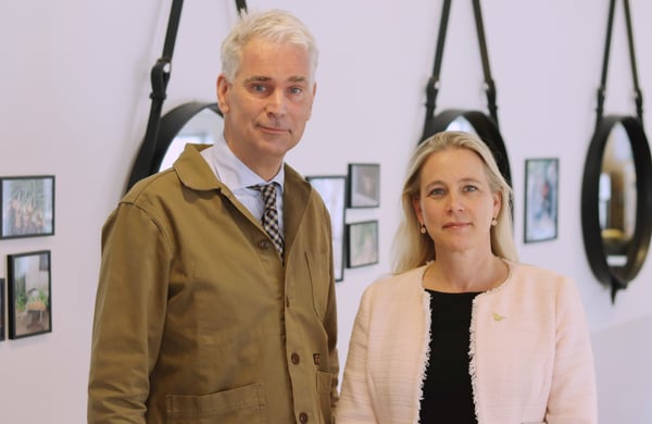 Landshypoteks affärschefer Catharina Åbjörnsson Lindgren och Stefan Malmström