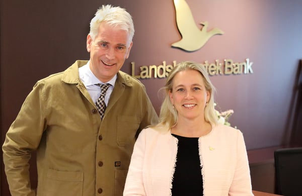 Stefan Malmström och Catharina Åbjörnsson Lindgren, affärschef Landshypotek Bank