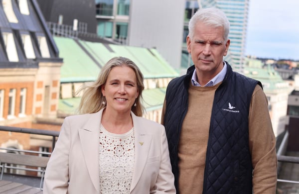 Stefan Malmström och Catharina Åbjörnsson Lindgren, affärschefer på Landshypotek Bank