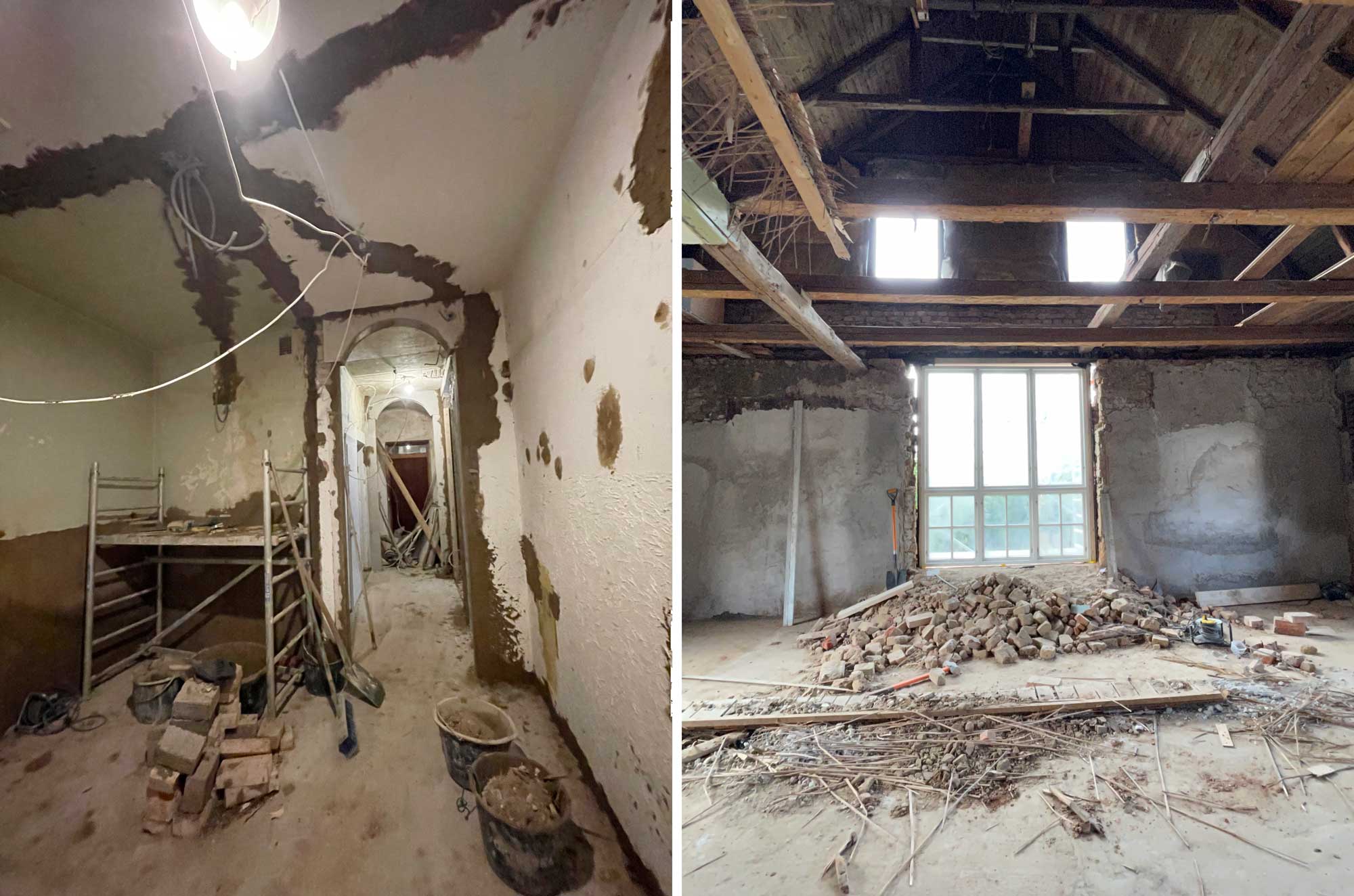 Negins hus under renoveringen
